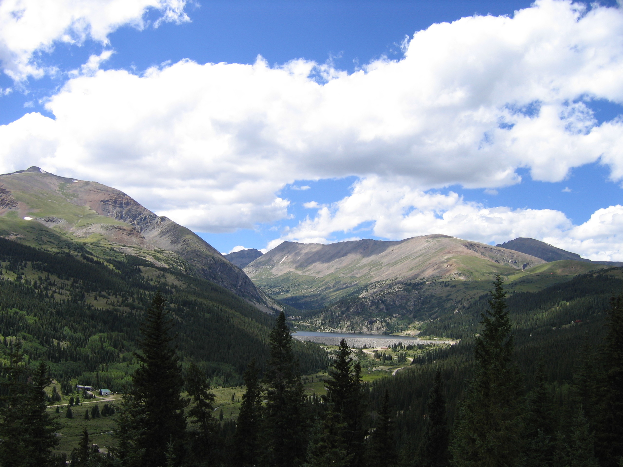 Nature outlook of Mountains, tress, sky