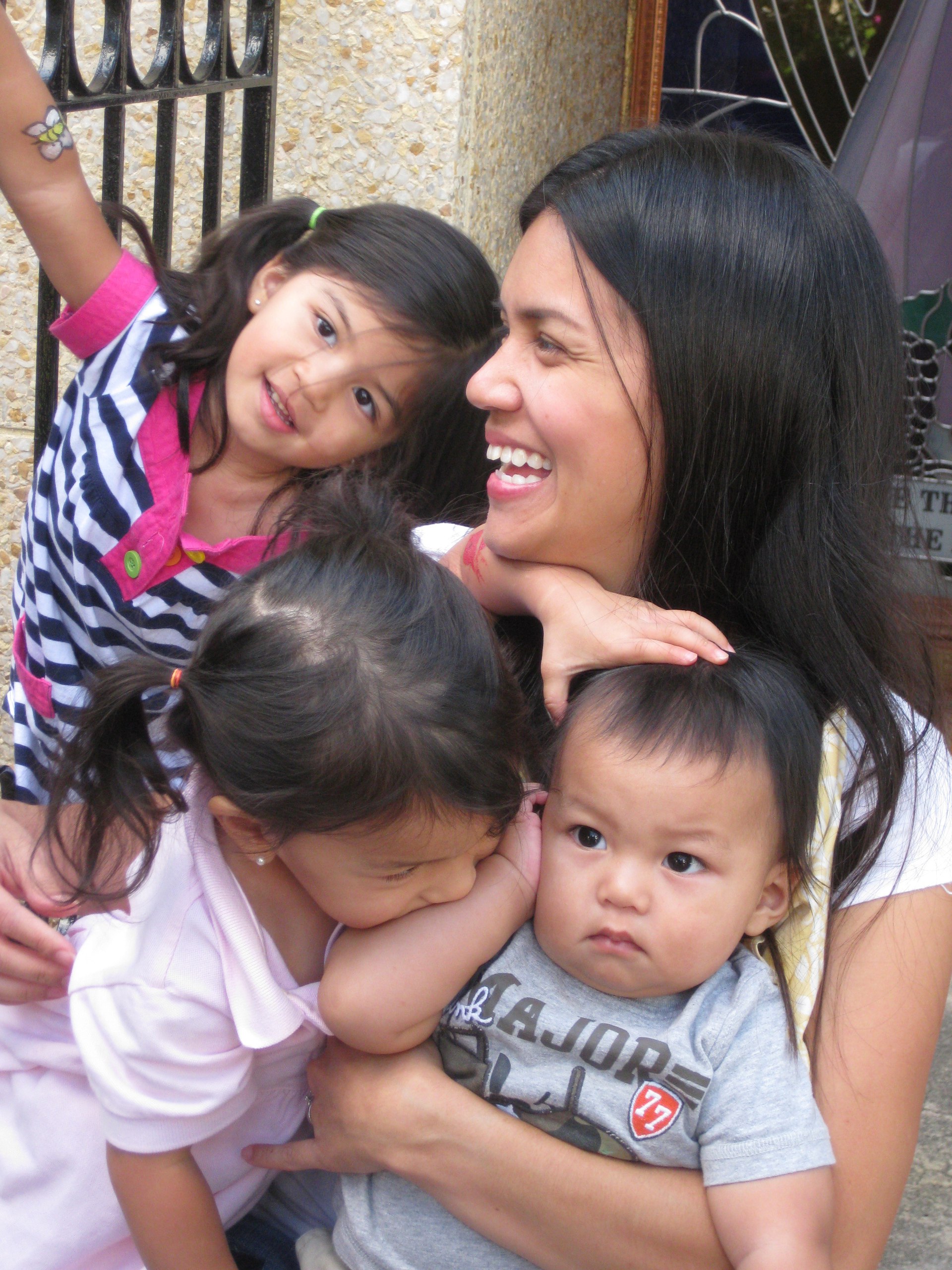 Retreat House Family Festival, mother with three kids