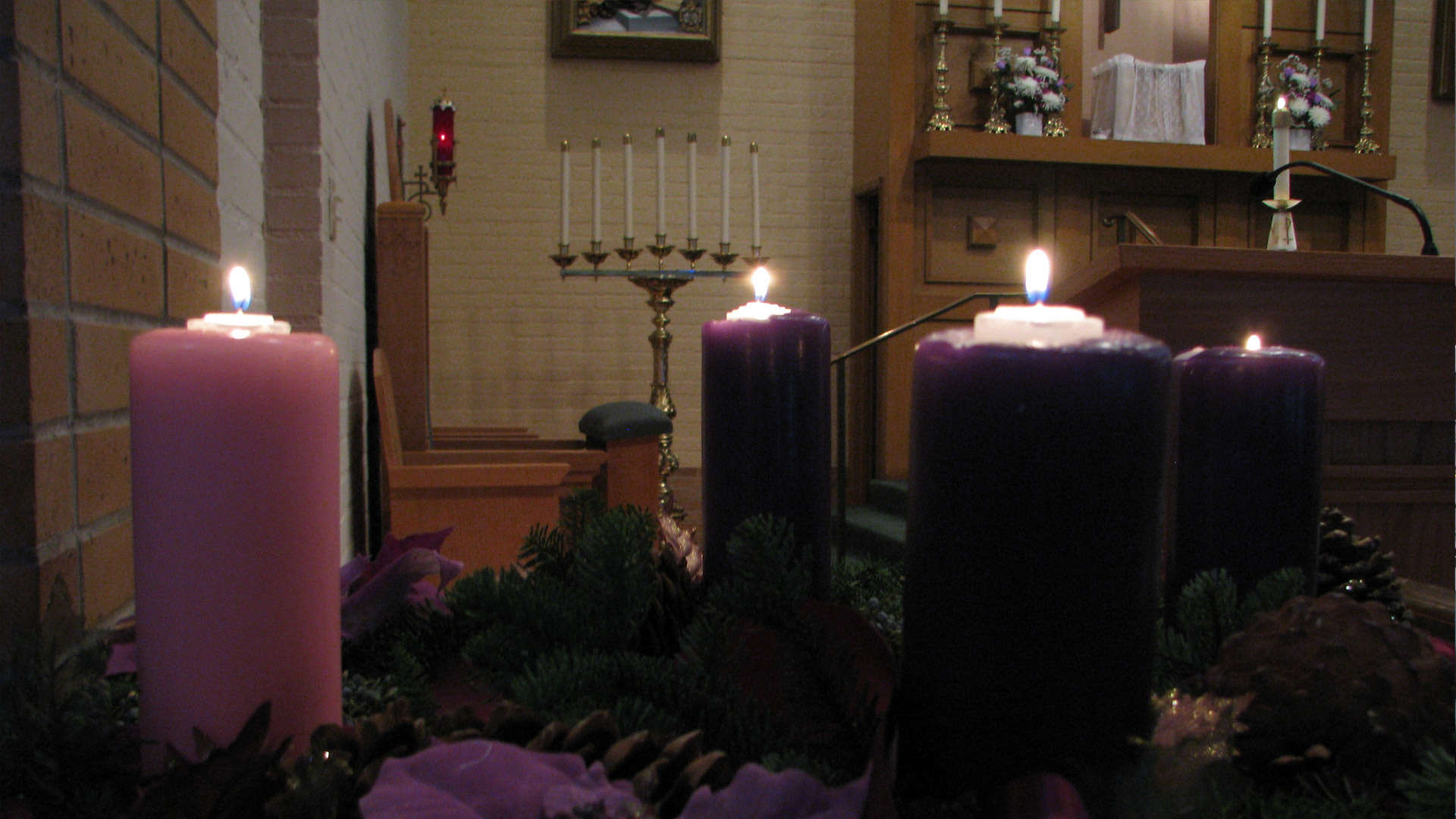 Advent wreath and candles