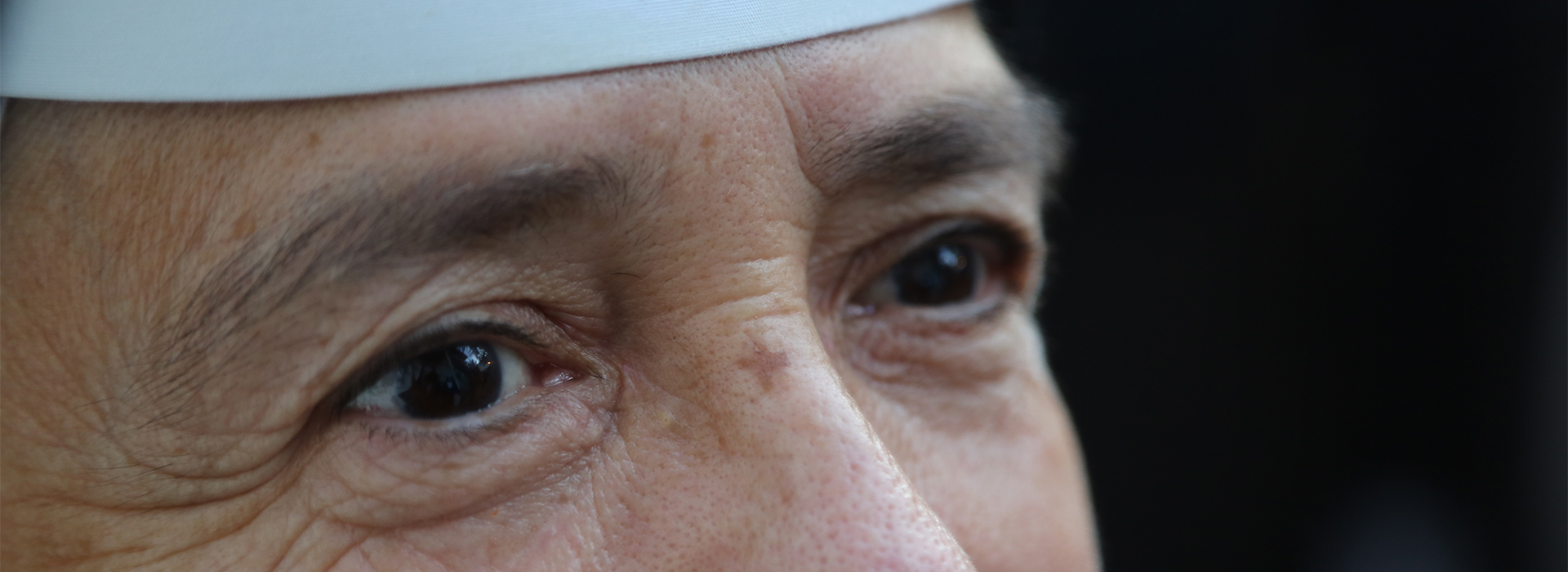 Close up of Carmelite Sister's eyes