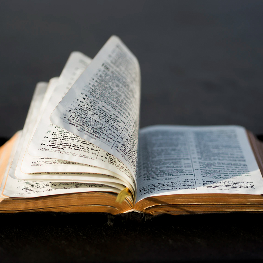 Bible with pages filpping