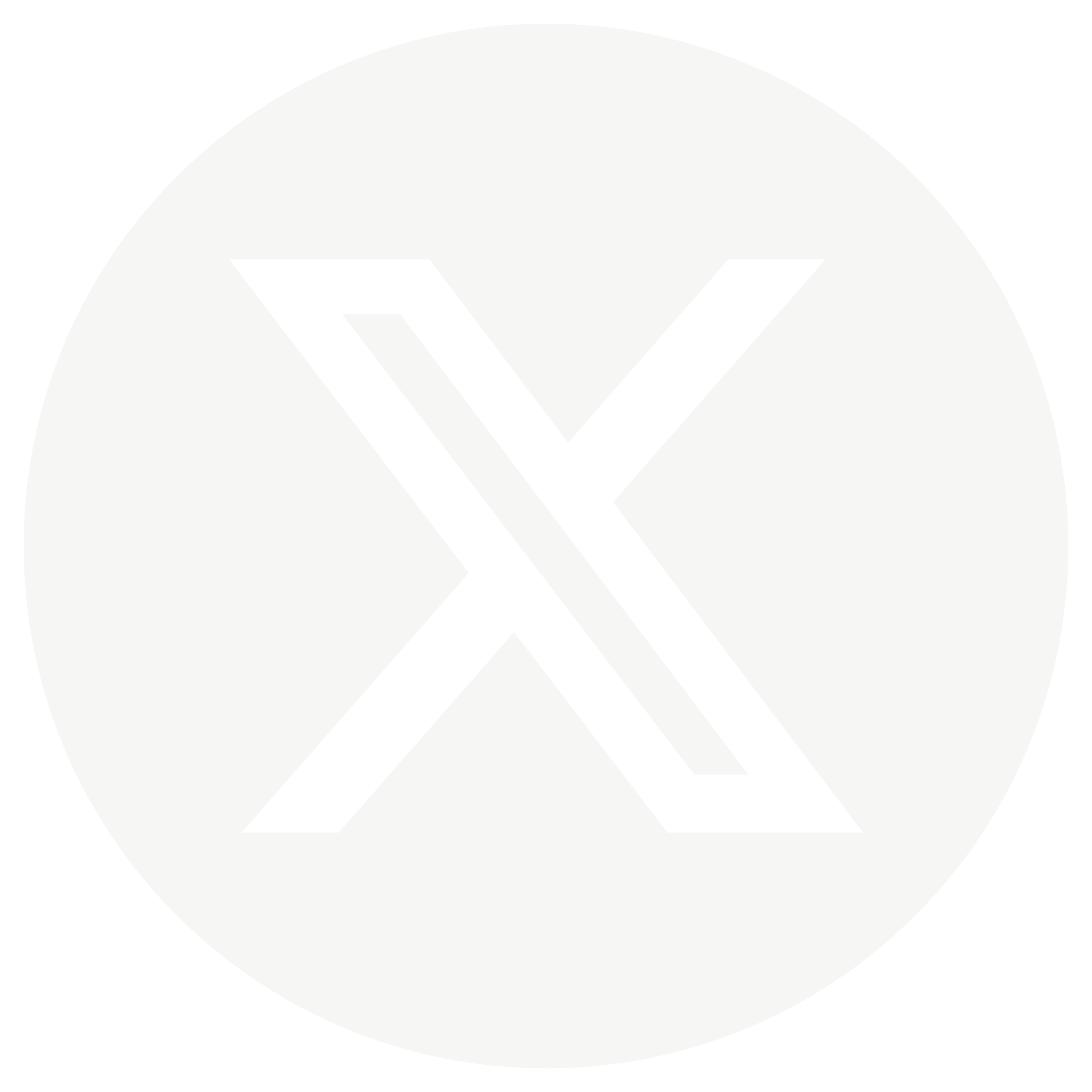 X / Twitter Icon in a white circle.