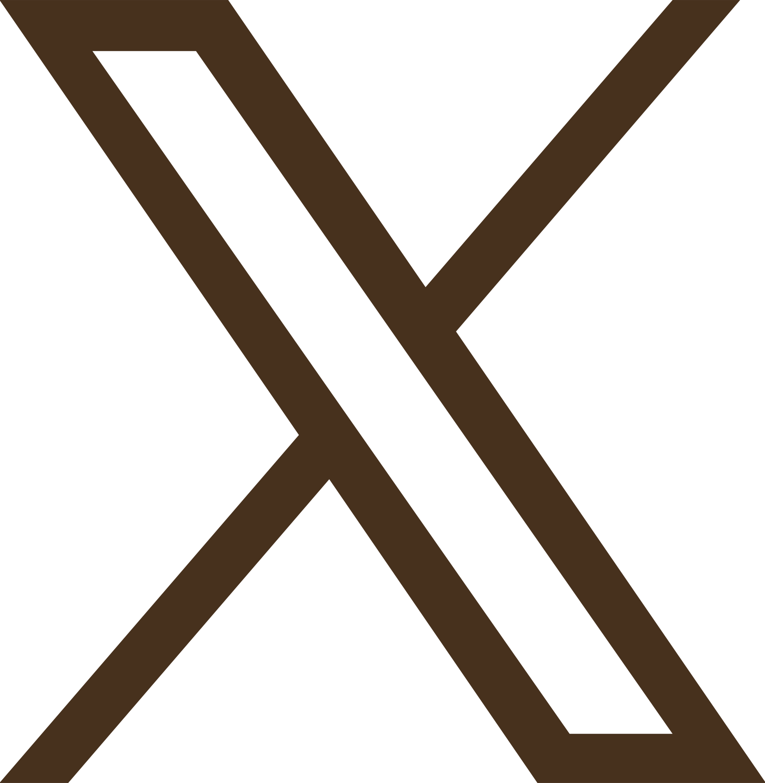 X / Twitter Icon in brown.
